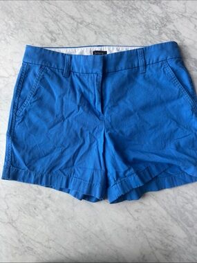 J. Crew Bright Blue Cotton Chino Shorts